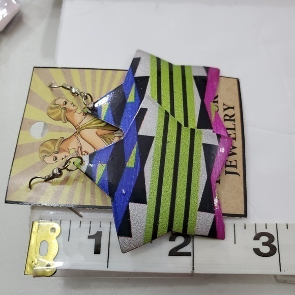 Ragstock‎ Jewelry Earrings Star Big Statement Strip - Picture 8 of 8